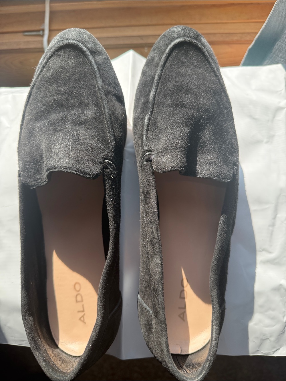 Aldo Women's Black Suede Slip-On Loafers